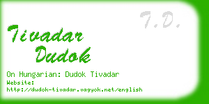tivadar dudok business card